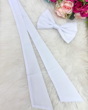 Laço Opcional / Faixa Do Vestido Selena Branco