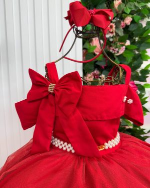 Vestido Banana Club Longo Doce Elegancia Vermelho