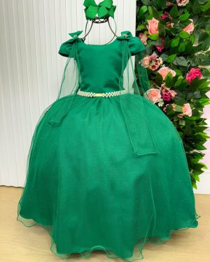 Vestido Banana Club Longo Diamante Verde Bandeira
