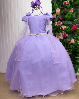 Vestido Banana Club Longo Diamante Lilas