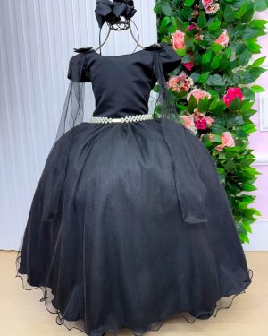 Vestido Banana Club Longo Diamante Preto