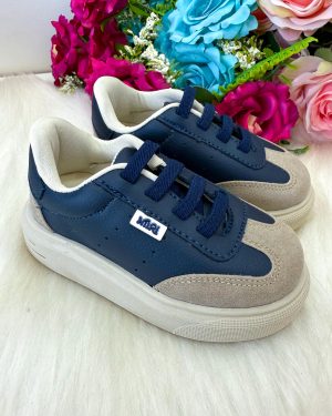 Tenis Nilqi Masculino Enzo Azul Marinho e Off