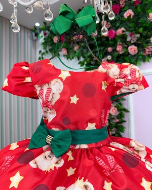 Vestido Banana Club Encanto de Natal Vermelho
