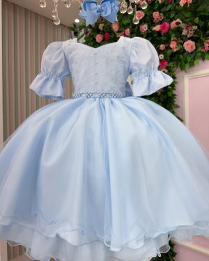 Vestido Bella Child Priscila Azul Bebe