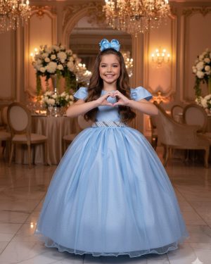 Vestido Marie Longo Heloisa Azul Bebe