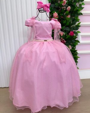Vestido Banana Club Longo Diamante Rosa