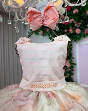 Vestido Mini Miss Luara Florido Pessego