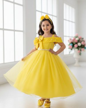 Vestido Banana Club Longo Doce Elegancia Amarelo
