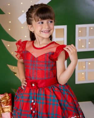 Vestido Marie Alegria do Noel Vermelho - Natal