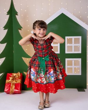 Vestido Marie Magia De Natal Vermelho