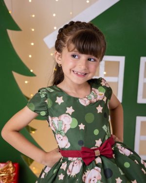 Vestido Banana Club Encanto de Natal Verde