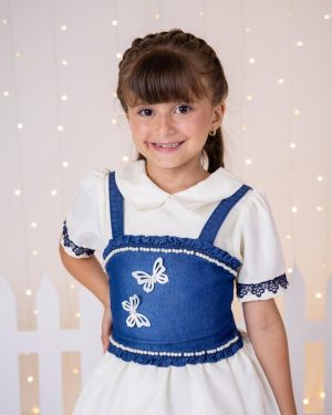 Vestido Blogueirinha Jhenni Off + Colete Jeans