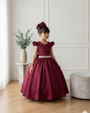 Vestido Ysa Kids Ariane Longo Marsala