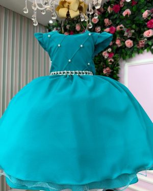 Vestido Ysa Kids Francine Verde Jade