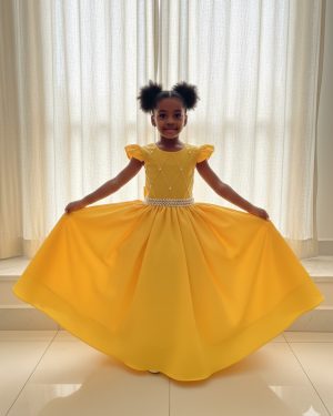 Vestido Ysa Kids Ariane Longo Amarelo Gema