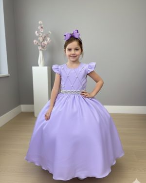 Vestido Ysa Kids Ariane Longo Lilás