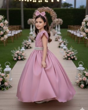 Vestido Ysa Kids Ariane Longo Rosê