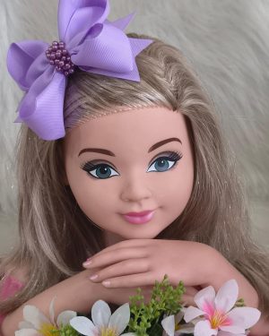 Laço Belli Bico de Pato Lilas Miolo de Perolas