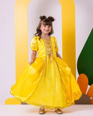 Fantasia Princesa Belli Princesa Amarela Longa Modelo 3