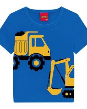 Camiseta Caminhao- Azul Amarela- M
