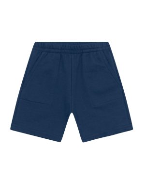 Conjunto infantil menino de Camiseta Malha Jacquard Stripe e Bermuda Moletinho BRANDILI