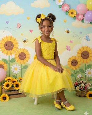 Vestido Marie Mariely Amarelo