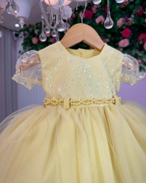Vestido Menina Bonita Bebe Ana Sofia Amarelo