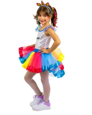 Fantasia infantil menina de carnaval unicórnio - fantasia de unicórnio menina