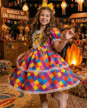 Vestido Marie Junino Coração Caipira