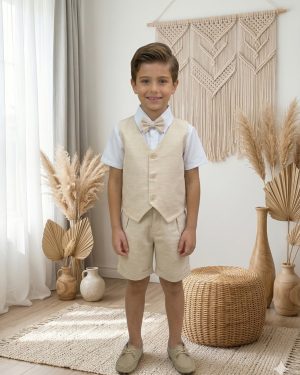 Conjunto Social Miss Cherry Leandro Colete Linho