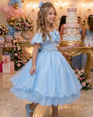 Vestido Bella Child Martina Azul Bebe