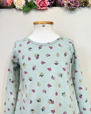 Vestido Infantil Estampa Flores Primavera Luxo