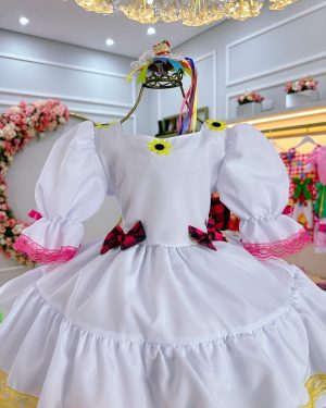 Vestido Infantil Luxo Junino Arraiá Caipira Noiva