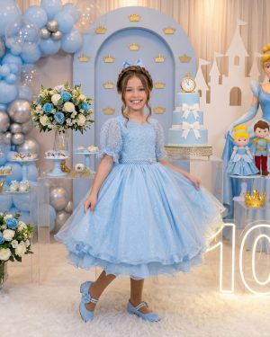 Vestido Bella Child Laize Azul Bebe