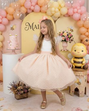Vestido Mini Miss Betani Pessego