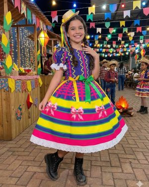 Vestido Marie Junino Luxo Arraiá da Farra