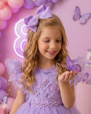 Vestido Menina Bonita Angelie Lilás