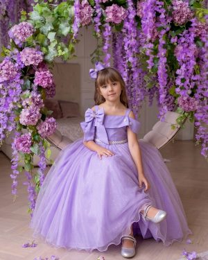 Vestido Banana Club Longo Doce Elegancia Lilas