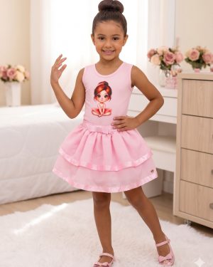 Conjunto Blogueirinha Bailarina Rosa