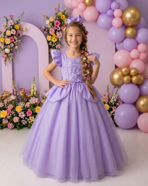 Fantasia/ Vestido Mini Miss Longo Princesa Lilas