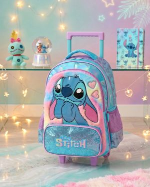 Mochila de Rodinhas Stitch Azul