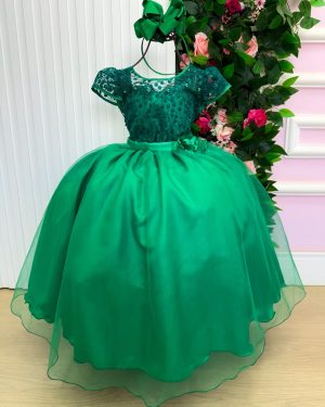Vestido Mini Miss Longo Carol Verde Bandeira