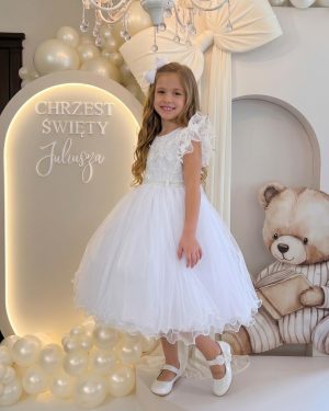 Vestido Infantil Menina Bonita Angelie Branco