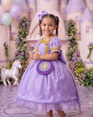 Fantasia Princesa Belli Doce Realeza Princesa Lilas