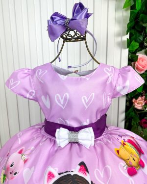 Vestido Infantil Tematicos Luxo A Casa Magica da Gabby