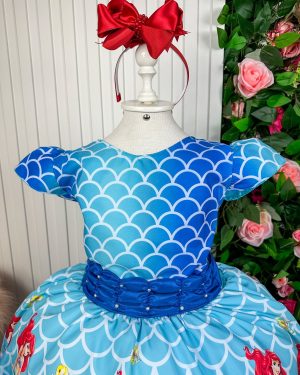 Vestido Tematicos Luxo Ariel - Sereia