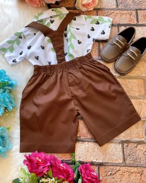 Conjunto Temáticos Meninos Mickey Safari Verde