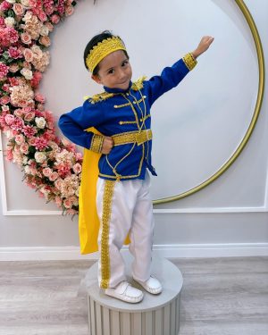 Conjunto Fantasia Príncipe Luxo Azul Royal