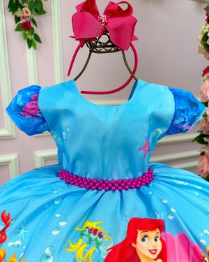 Vestido Infantil Temáticos da Gigi Ariel - Sereia