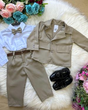Conjunto Miss Cherry Social Gabriel Terno - Blaizer Bege